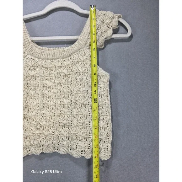 Haute Hippie Kids Style Girls Crochet Lace Tank Top 12 Lined Resort Boho Beachy - Picture 5 of 9